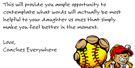 letter to softball parents