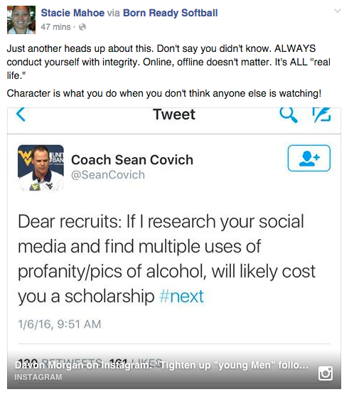 social media for athletes