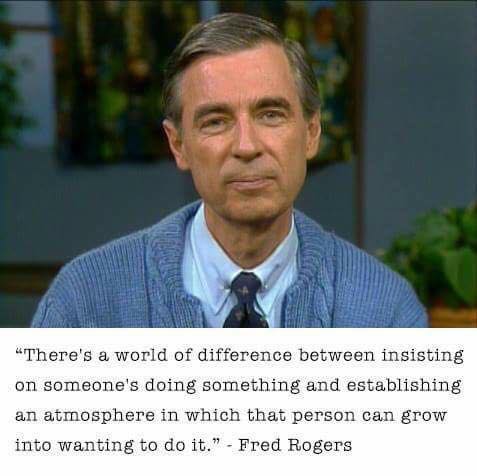 mr. rogers gets it, advice for sports moms