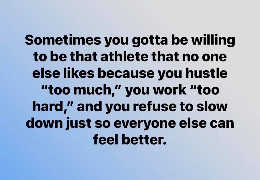 be THAT athlete